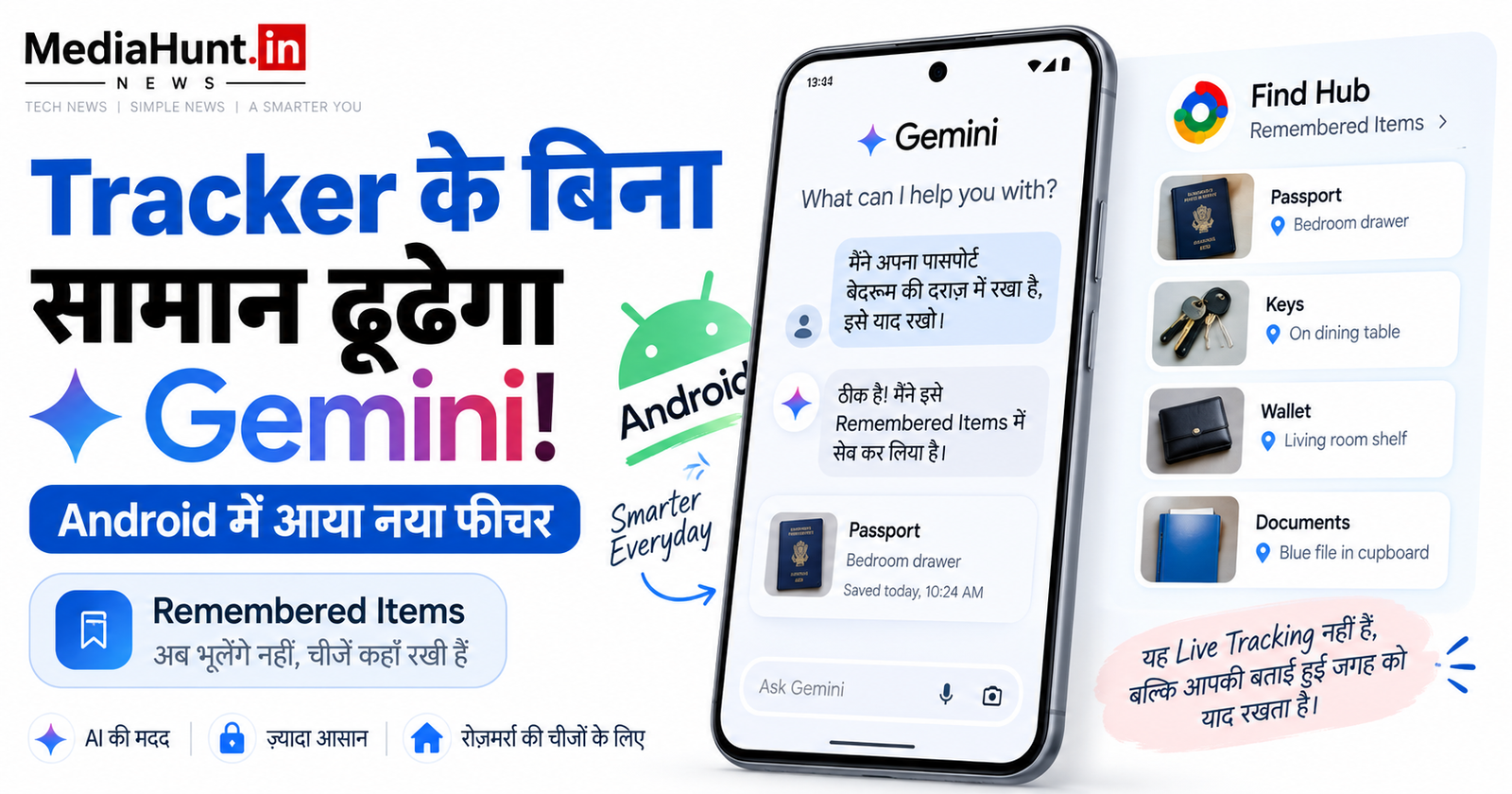 Gemini बिना Tracker के ढूंढेगा सामान! Android में आया नया Remembered Items फीचर